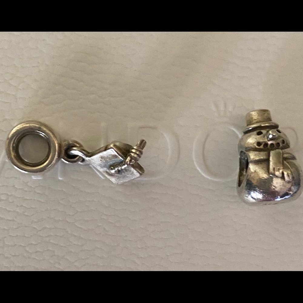 Pandora Snowman and Graduation Hat